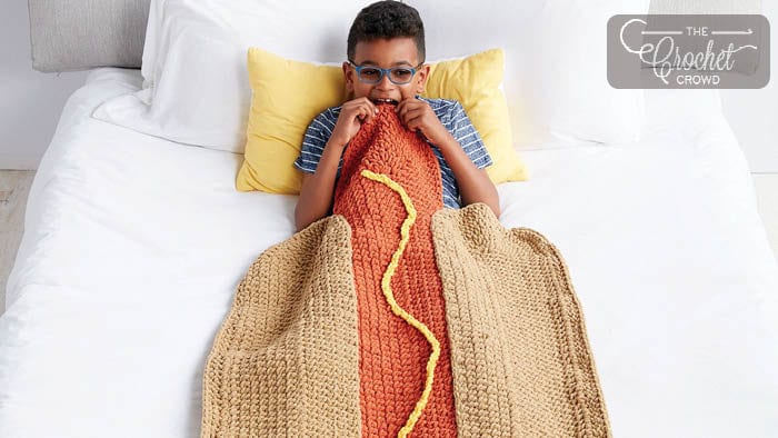 Crochet Hot Dog Snuggle Sack