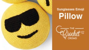 Crochet Sunglasses Emoji Pillow