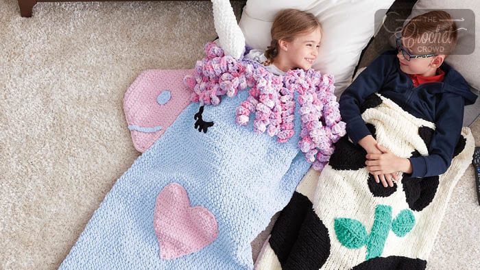 Crochet Unicorn Snuggle Sack