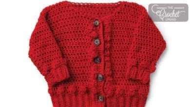 Crochet Baby Bobbles Sweater Pattern