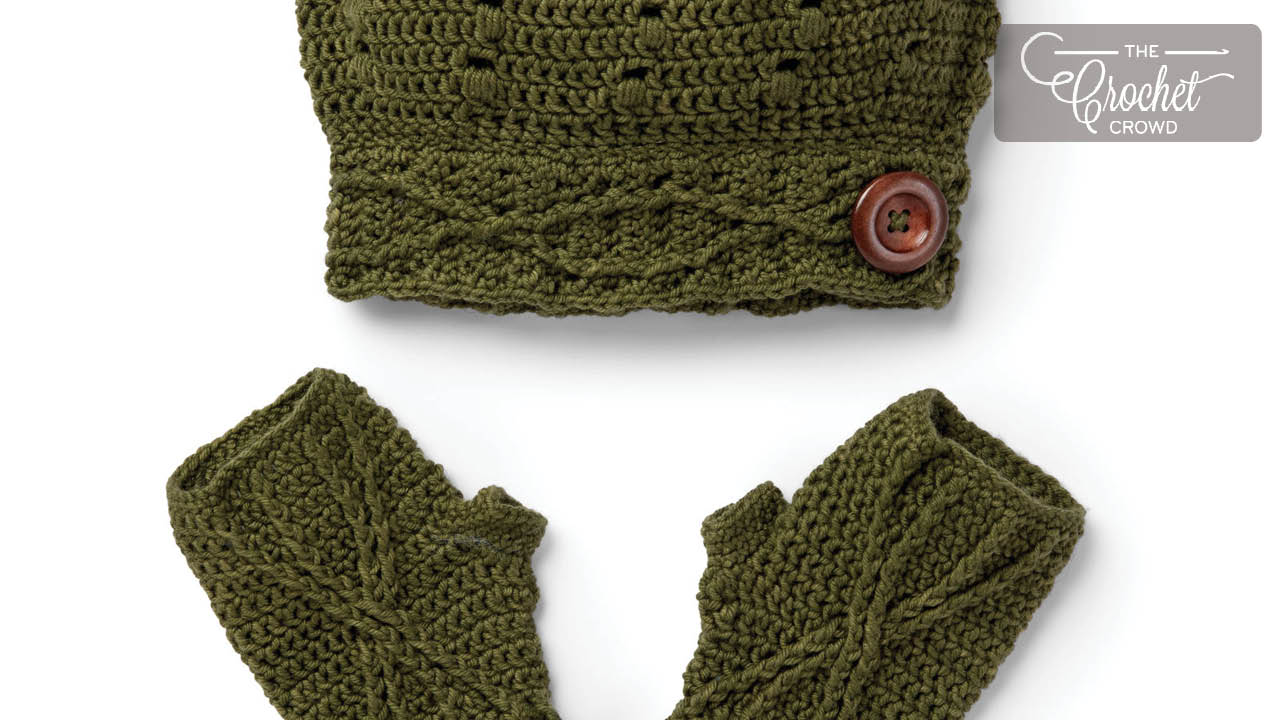 Crochet Slouchy & Fingerless Gloves Pattern