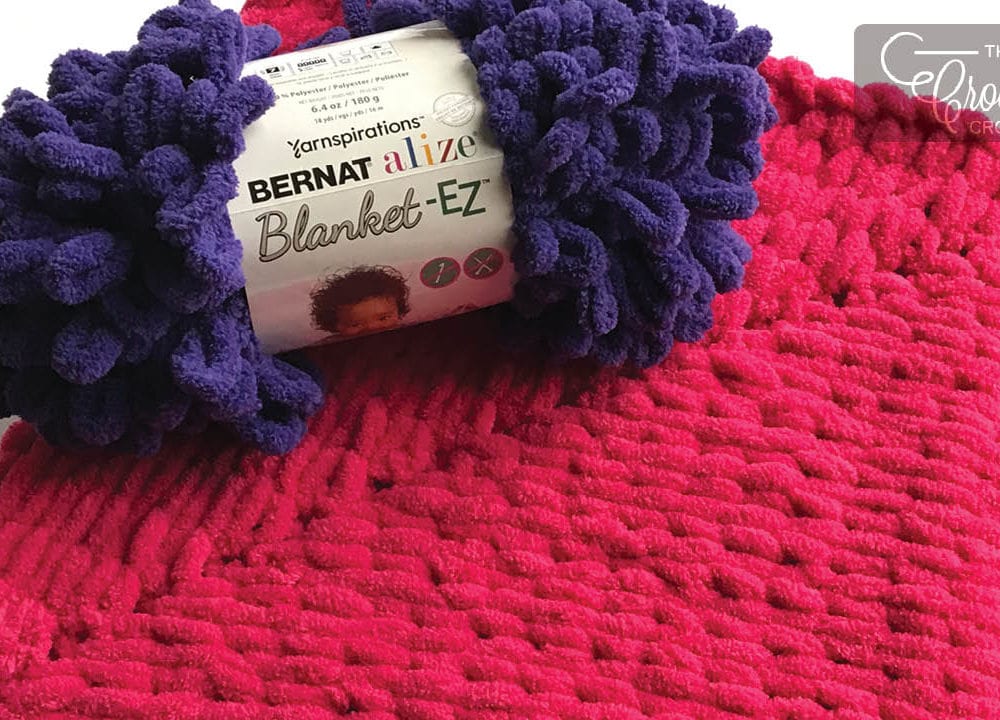 My First Knit Baby Blanket featuring Bernat Alize Blanket-EZ