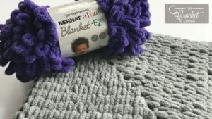 My First Knit Rectangle Baby Blanket with Bernat Alize Blanket EZ