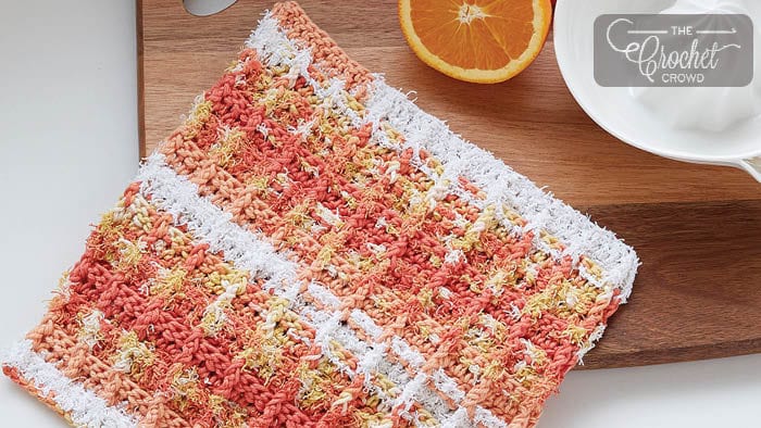 Crochet Scrubbing Waffle Dishcloth