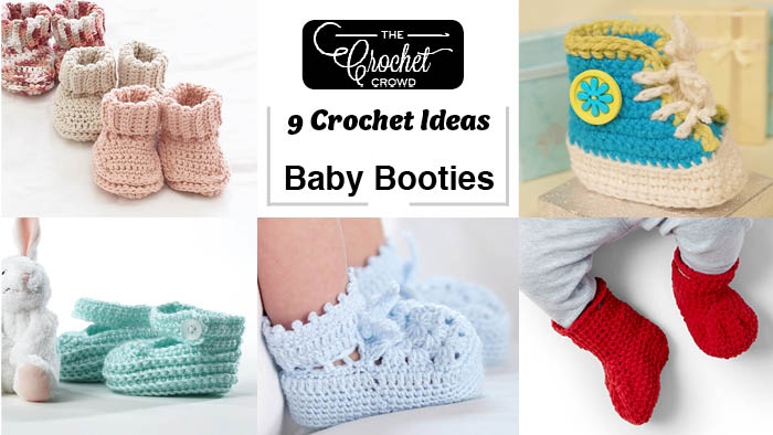 9 Crochet Baby Booties + Tutorials