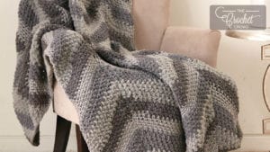 Chevron Panels Crochet Blanket