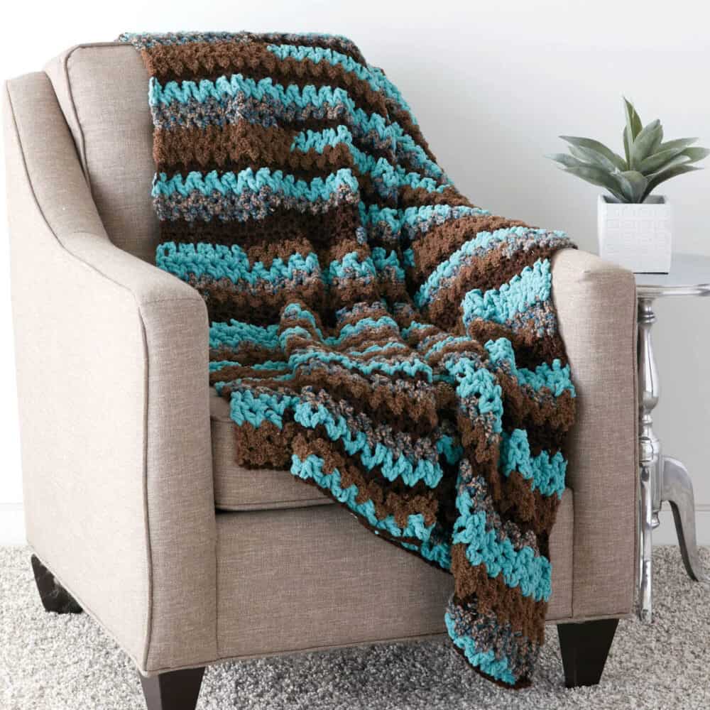 Crochet Easy V-Stitch Blanket Pattern