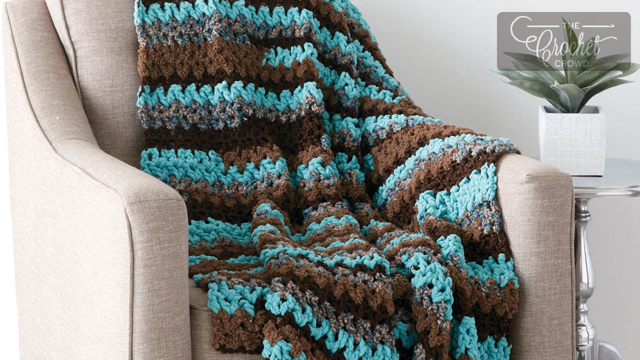 Crochet Easy Vee-sy Blanket Pattern