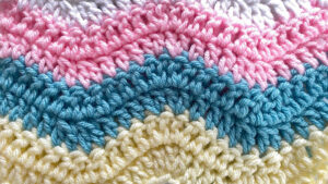 Crochet Lazy Wave Blanket Swatch