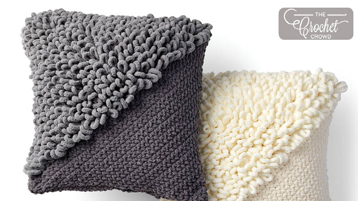 Crochet Loopy Corner Pillow Tutorial The Crochet Crowd