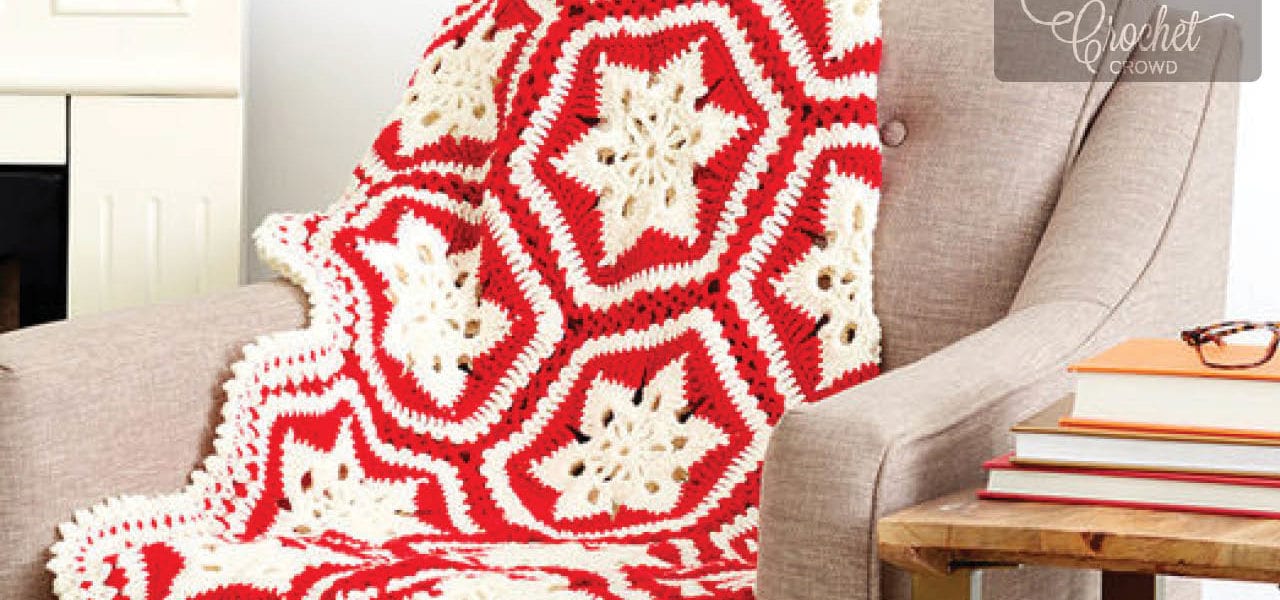 Crochet Scandinavian Christmas Blanket