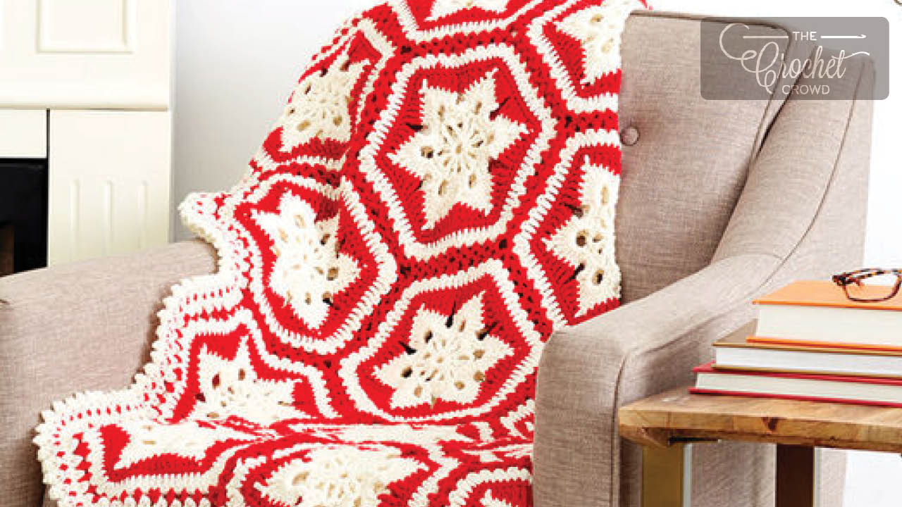 Crochet Scandinavian Christmas Blanket