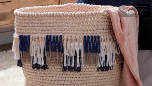 Crochet Fringe Basket