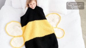 Crochet Bee Snuggle Sack