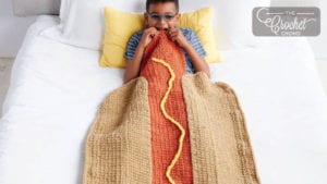 Crochet Hot Dog Snuggle Sack