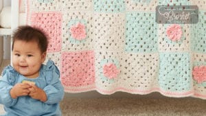 Crochet Flower Patch Baby Blanket