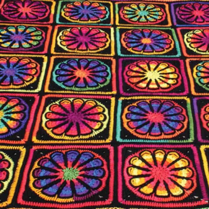 Crochet Flower Power Blanket Pattern