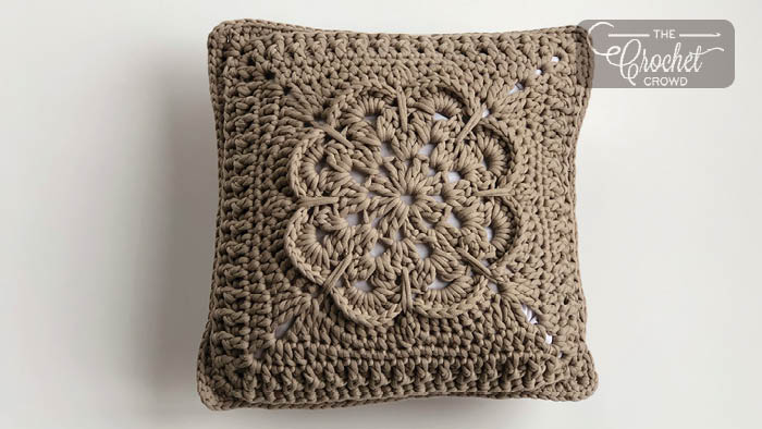 Easy Textured Granny Square Pillow 