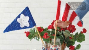 American Flag Crochet Pennants