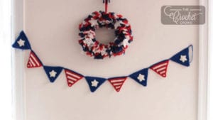 Patriotic Pom Pom Wreath 