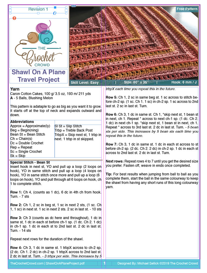 Crochet Patterns with Adobe InDesign