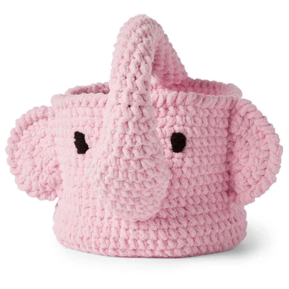 Crochet Bernat Elephant Basket Pattern