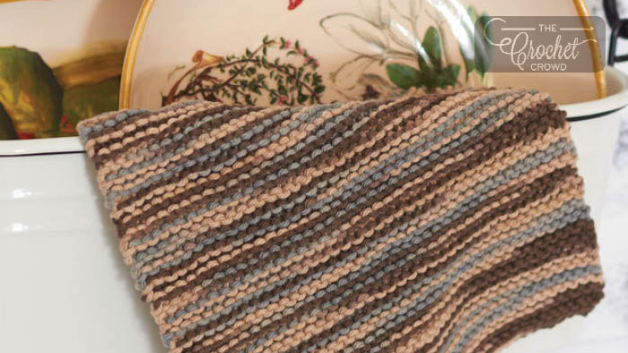Knit Beginner Dishcloth Pattern + Tutorial