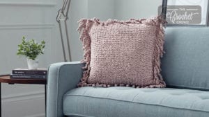 Knit Wicker Stitch Pillow