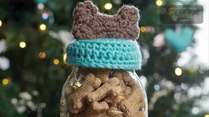Crochet Dog Treat Jar Topper