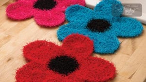 Crochet Fancy Flowers Scrubby Dishcloth