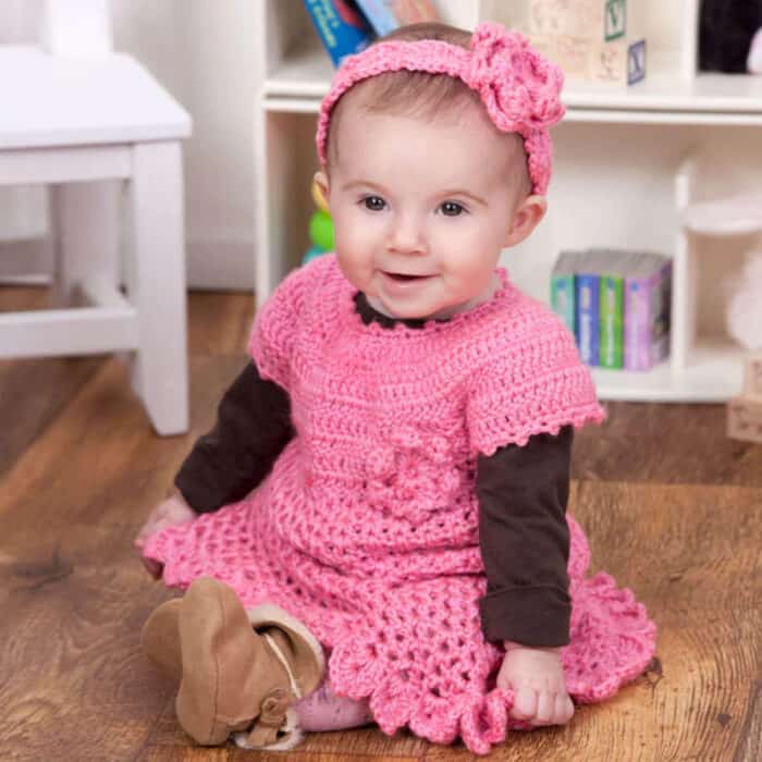 Crochet Little Sweetie Dress with Headband Pattern