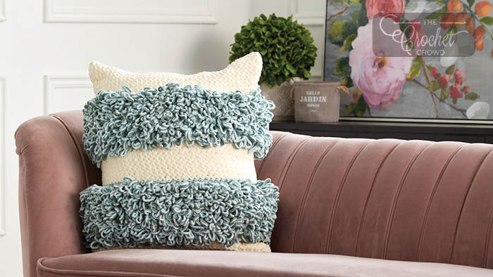Loopy Stripes Crochet Pillow Pattern