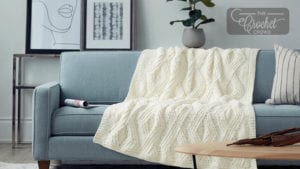 Twisted Stitch Knit Blanket