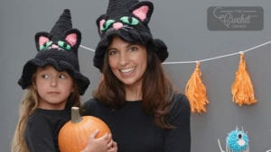 Crochet Cat Witchy Hat