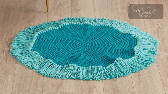 Crochet Round Fringe Rug Pattern