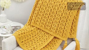 Crochet Golden Waves Throw