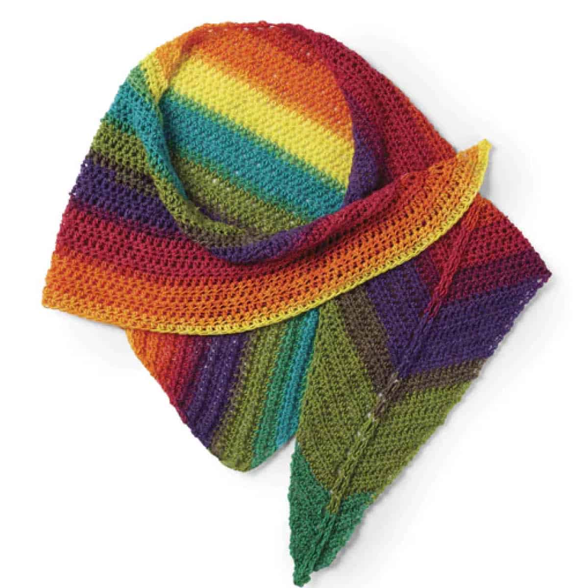 Crochet Rainbow Shawl Pattern