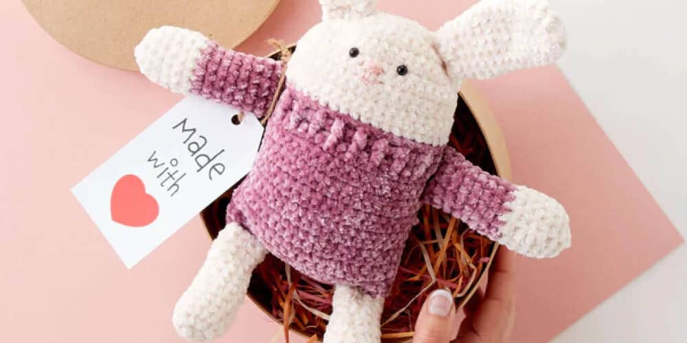 Crochet Square Hare Stuffie Pattern