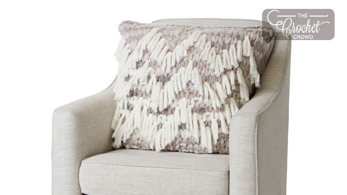 Knit EZ Wool Fringed Pillow Pattern