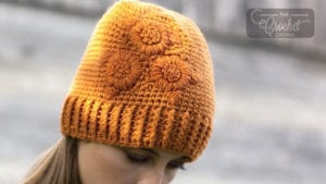 Crochet Floral Hat