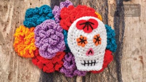 Crochet Sugar Skull Accessory Adult Head Piece