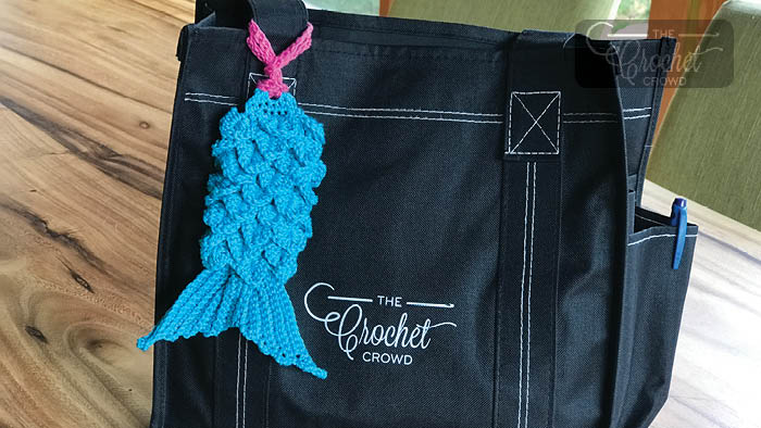 Crochet Mermaid Bag Tag