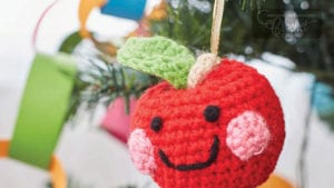 Crochet Cheeky Apple Ornament