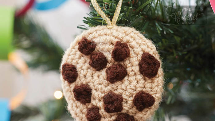 Crochet Chocolate Chunky Cookie Ornament + Tutorial