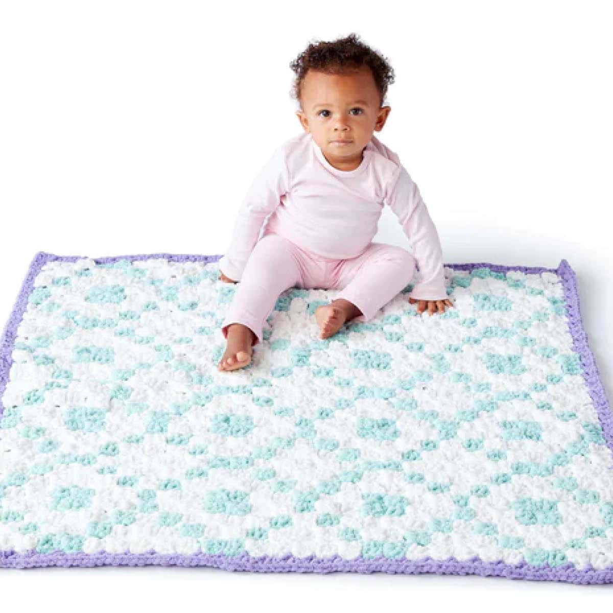 Crochet Corner to Corner Geometric Baby Blanket Pattern