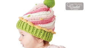 Crochet Cupcake Swirl Hat