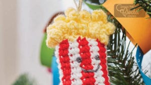 Crochet Popcorn Box Ornament