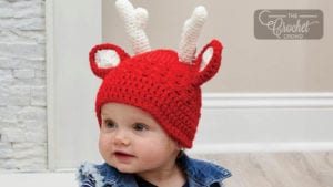 Crochet Reindeer Hat