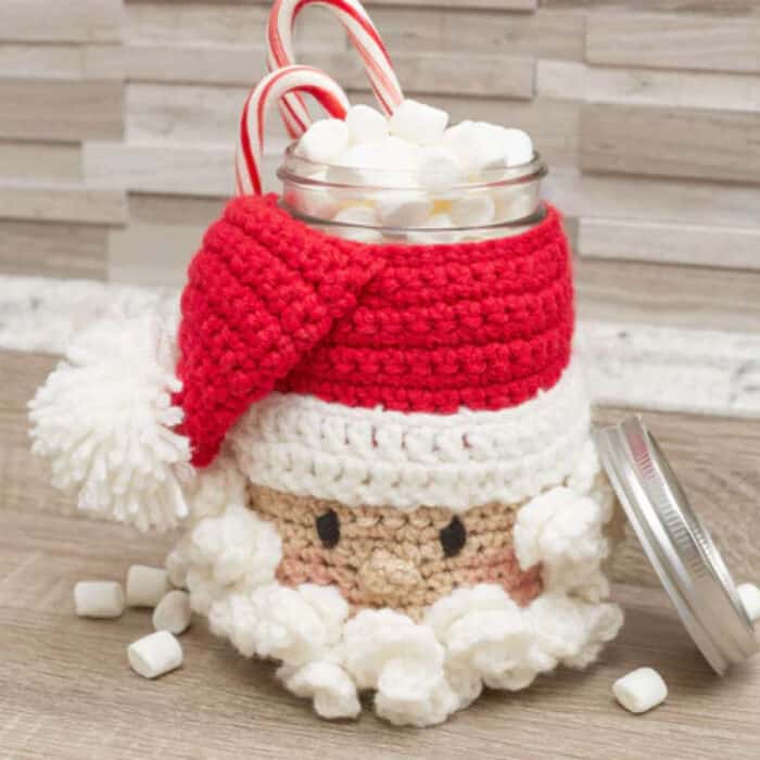 Crochet Santa Candy Jar Pattern