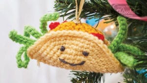 Crochet Taco Ornament